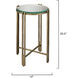 Metrical 20.5 X 14 inch Antique Brass Side Table, Inline