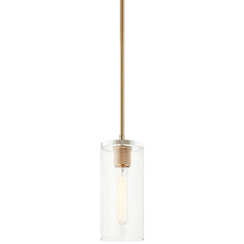 Lincoln 1 Light 4.75 inch Aged Gold Brass Pendant Ceiling Light