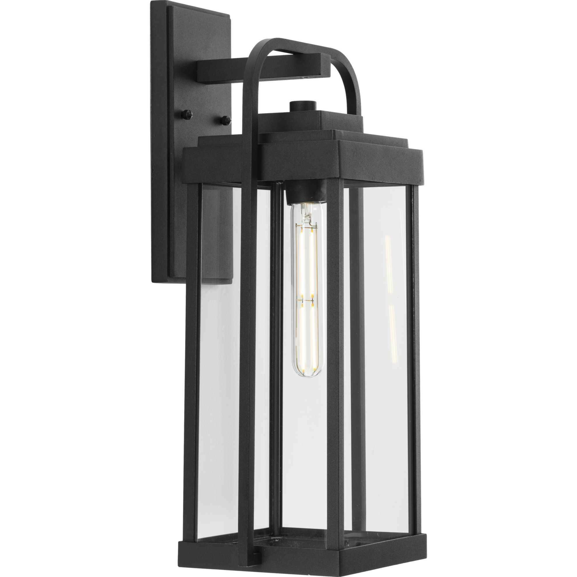 Walcott 1 Light 20 inch Textured Black Wall Lantern
