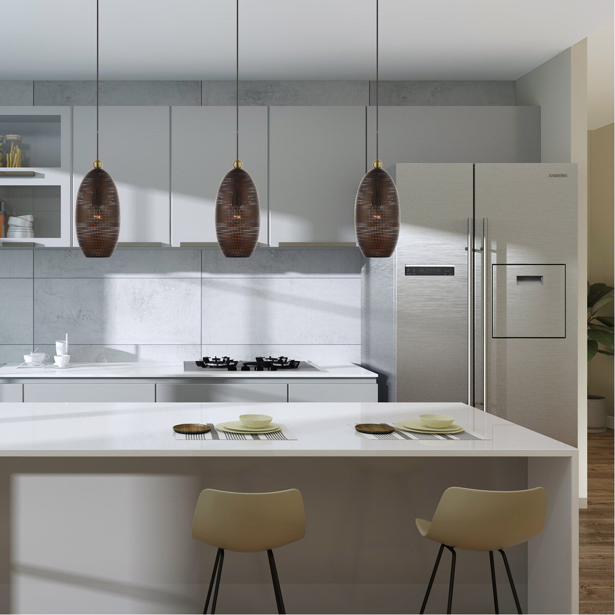 Dublin 1 Light 7 inch Bronze with Antique Brass Accents Pendant Ceiling Light