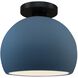 Radiance 1 Light 7 inch Midnight Sky and Matte Black Semi Flush Ceiling Light