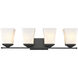 Darcy 4 Light 28 inch Matte Black Vanity Wall Light