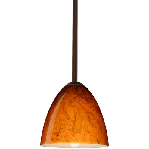 Vila 1 Light Bronze Stem Pendant Ceiling Light