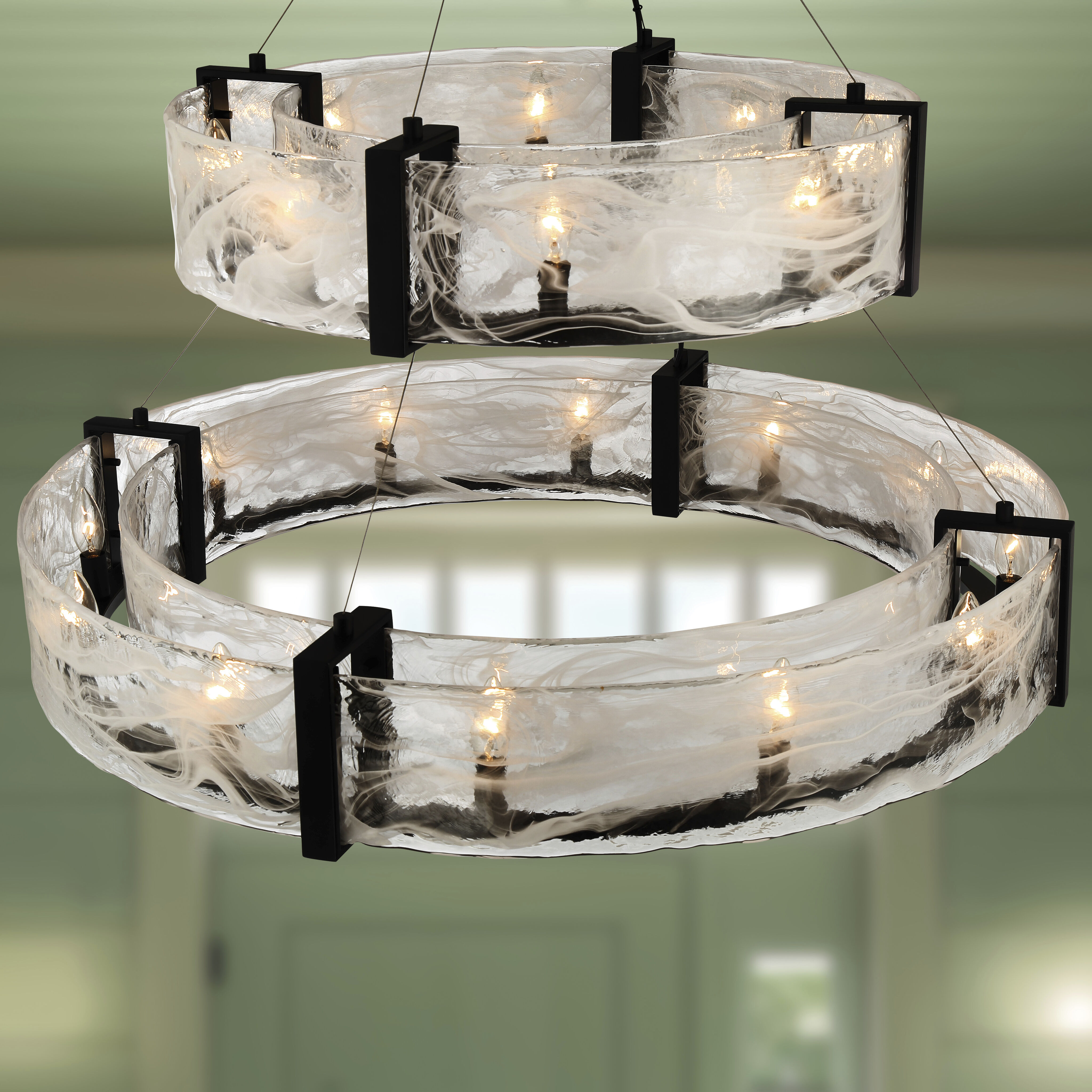 Cloud Break 20 Light 40 inch Coal Pendant Ceiling Light