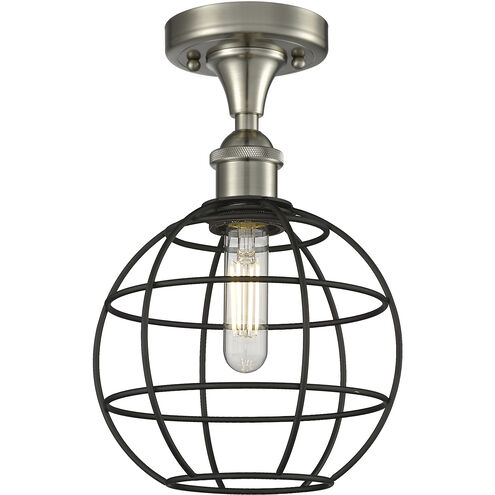 Lake Placid 1 Light 8 inch Satin Nickel Semi-Flush Mount Ceiling Light