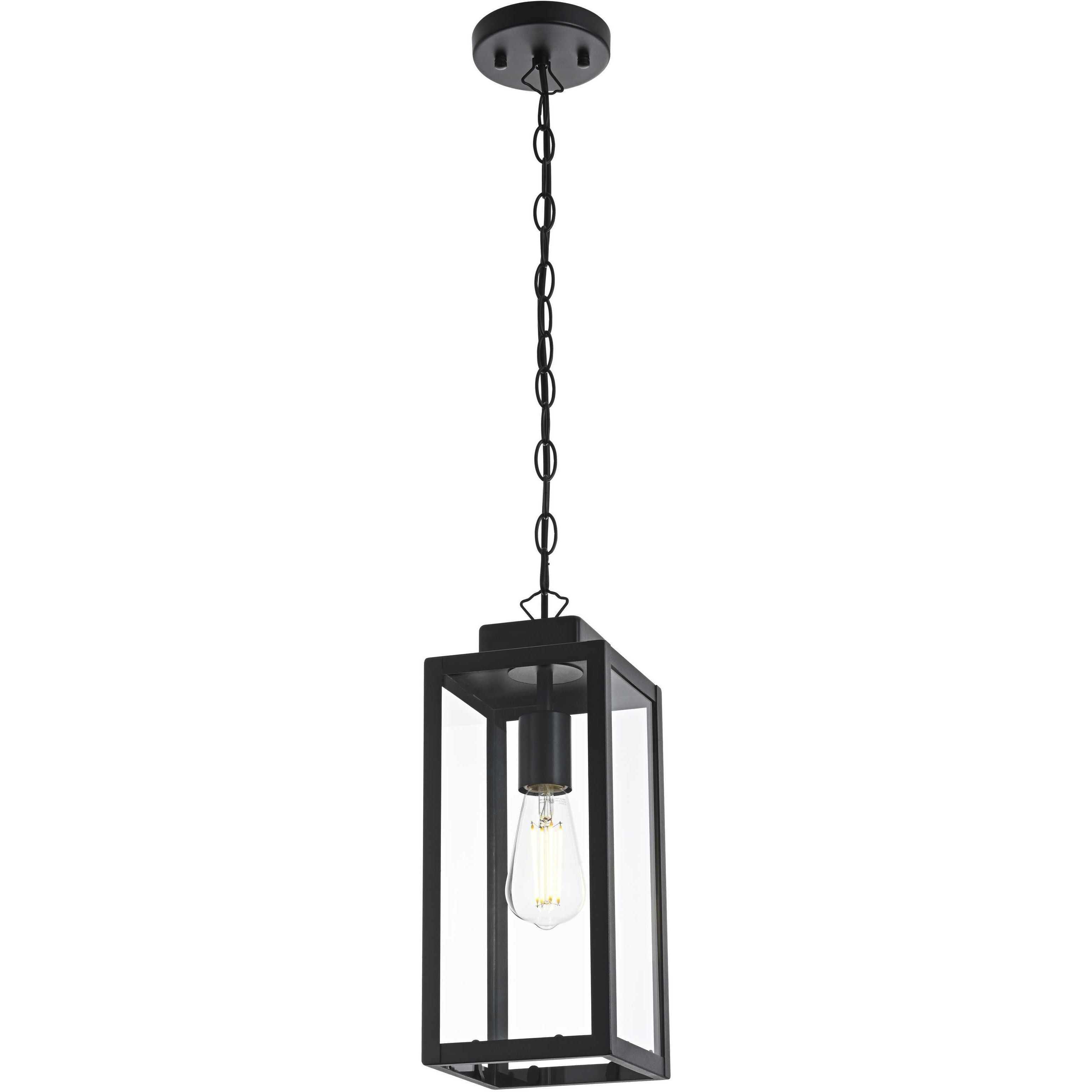 Hilton 1 Light 6 inch Black Outdoor Pendant