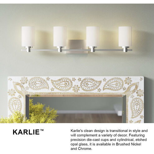 Karlie 4 Light 32 inch Chrome Vanity Light Wall Light
