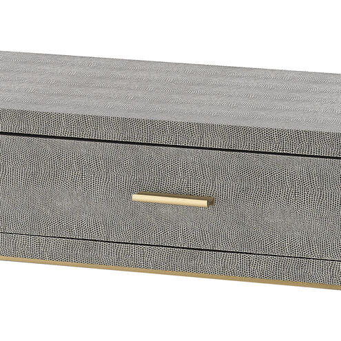 Sands Point 42 X 21 inch Gray with Gold Desk, 2 Drawer
