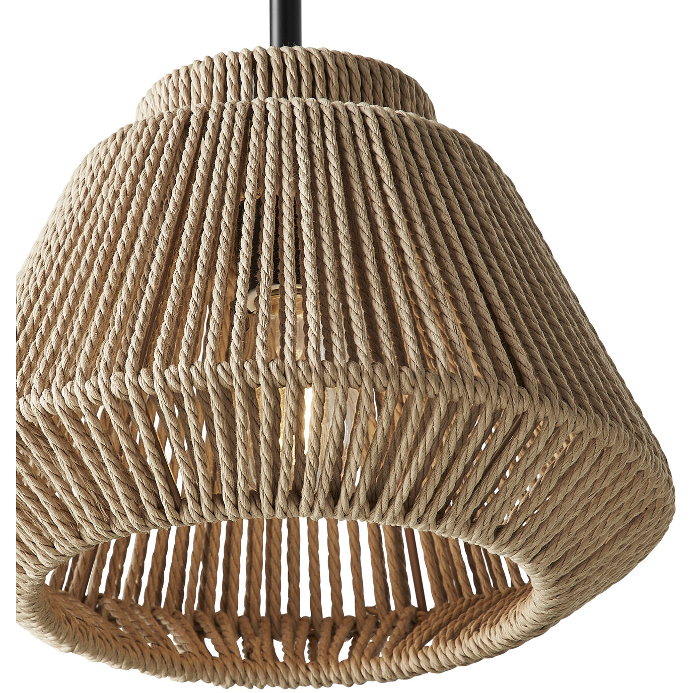 Eco LED 11.5 inch Matte Black Pendant Ceiling Light in Natural