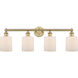 Cobbleskill 4 Light 32 inch Brushed Brass Bath Vanity Light Wall Light in Matte White