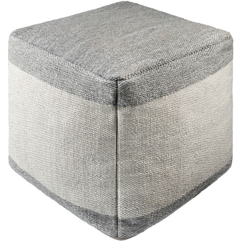Latvia 18 inch Off-White Pouf