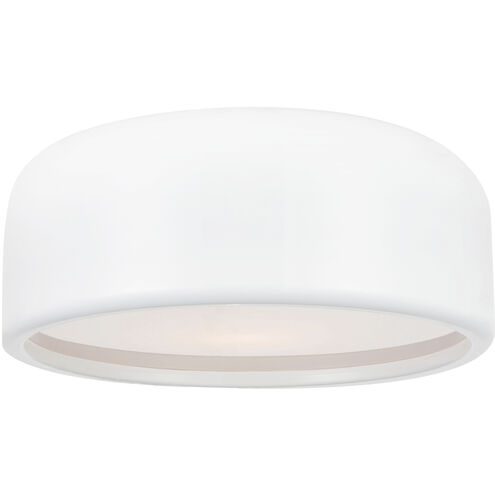 Campton 2 Light 14 inch White Drum Shade Flush Mount Ceiling Light