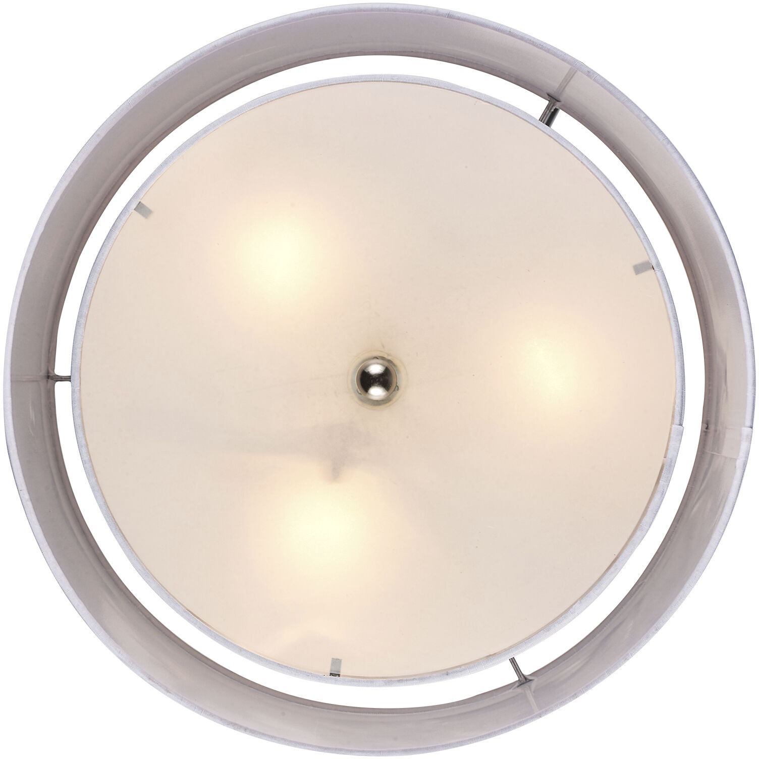 Schiffer 3 Light 15 inch Ivory Pendant Ceiling Light in Ivory Fabric Drum - Double Shade