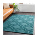 Central Park 93 X 93 inch Medium Green/Teal Handmade Rug, Round