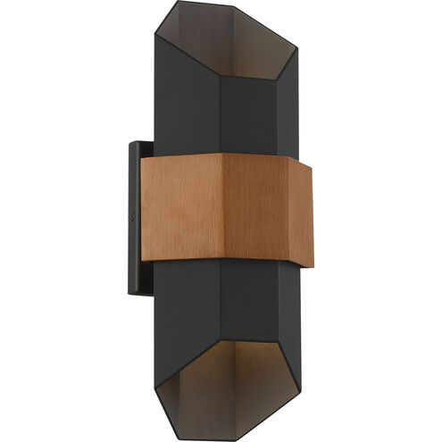 Chasm LED 15 inch Matte Black Outdoor Wall Lantern