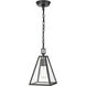 Tangent 1 Light 7 inch Matte Black Mini Pendant Ceiling Light