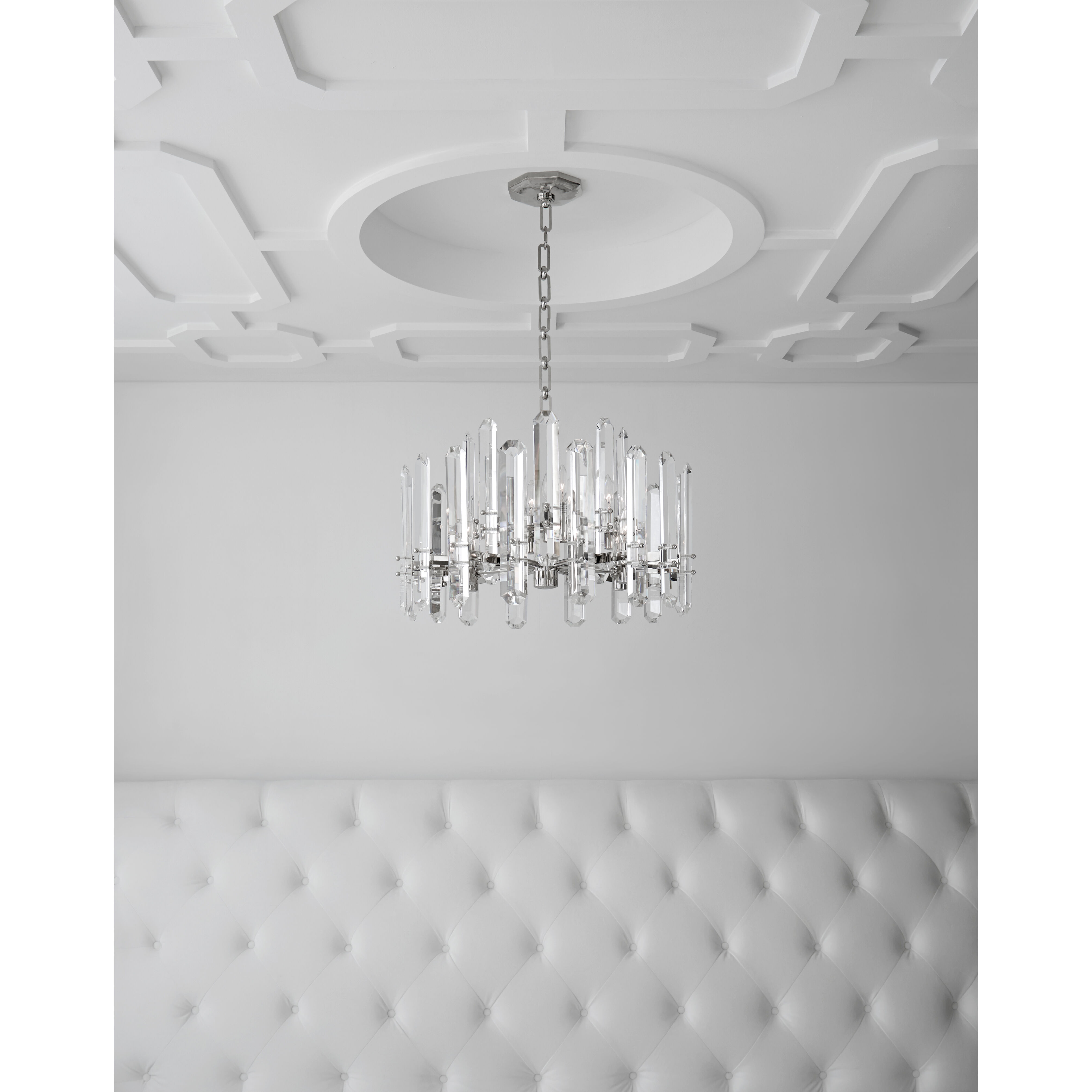 AERIN Bonnington 12 Light 24.25 inch Polished Nickel Chandelier Ceiling Light