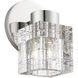 Rotterdam 1 Light 7 inch Polished Nickel Crystal Single Sconce Wall Light