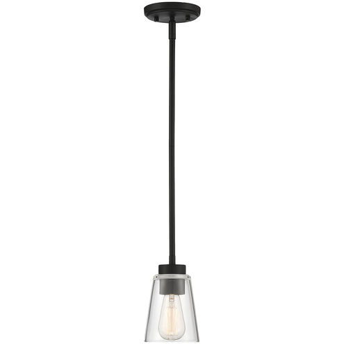 Calhoun 1 Light 5 inch Matte Black Mini-Pendant Ceiling Light, Essentials