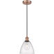 Edison Dome 1 Light 8 inch Antique Copper Mini Pendant Ceiling Light