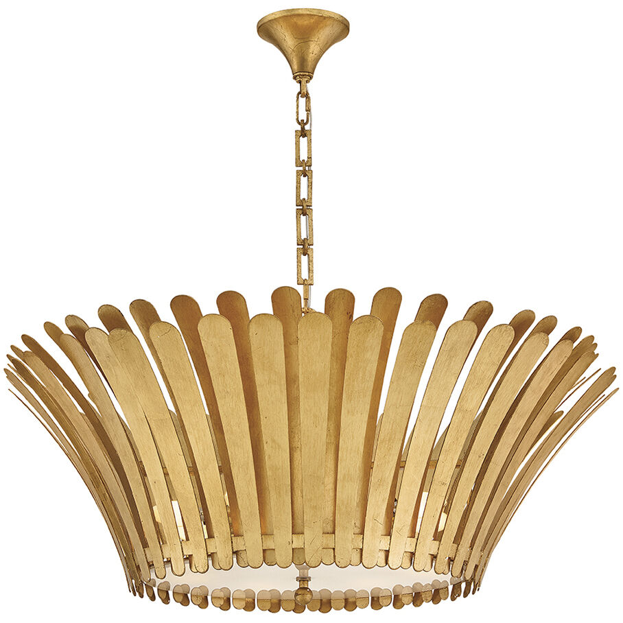Reina 8 Light 33.75 inch Distressed Brass Chandelier Ceiling Light