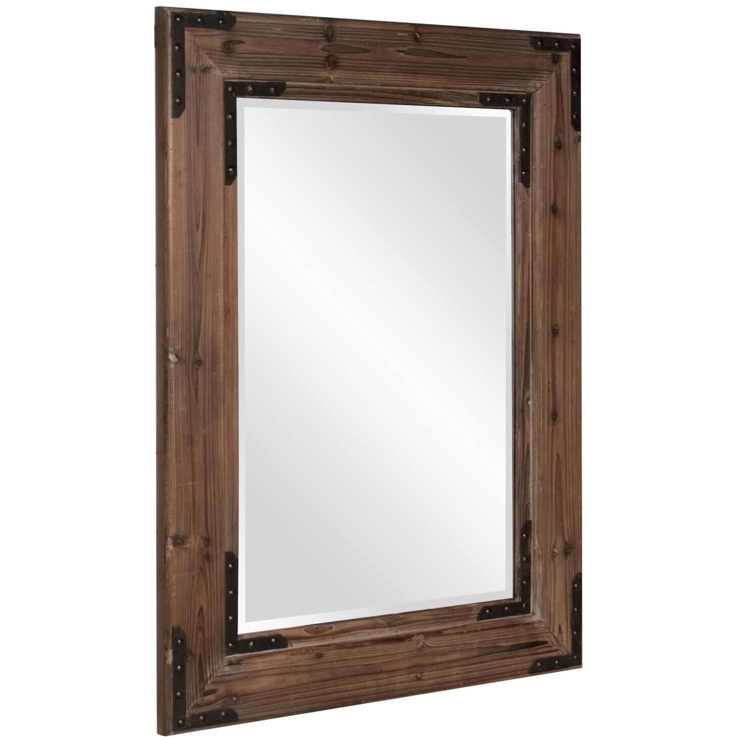 Caldwell 46 X 34 inch Wood and Iron Wall Mirror