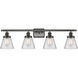 Ballston Small Cone LED 36 inch Oil Rubbed Bronze Bath Vanity Light Wall Light in Clear Glass, Ballston
