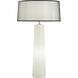 Rico Espinet Olinda 34 inch 100 watt Frosted White Cased Glass Table Lamp Portable Light in Black Organza, with Night Light