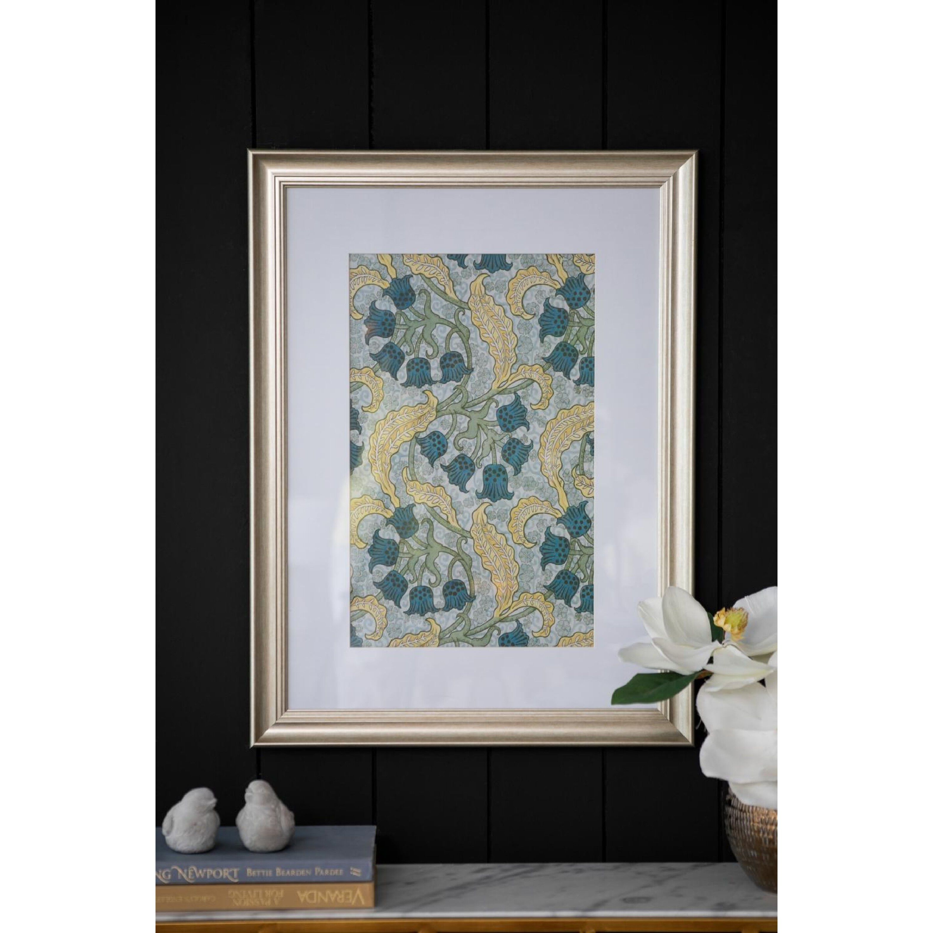 Smithsonian Gold and Green and Blue Wall Art, Floral