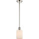 Ballston Hadley LED 4.5 inch Polished Nickel Pendant Ceiling Light in Matte White Glass, Ballston