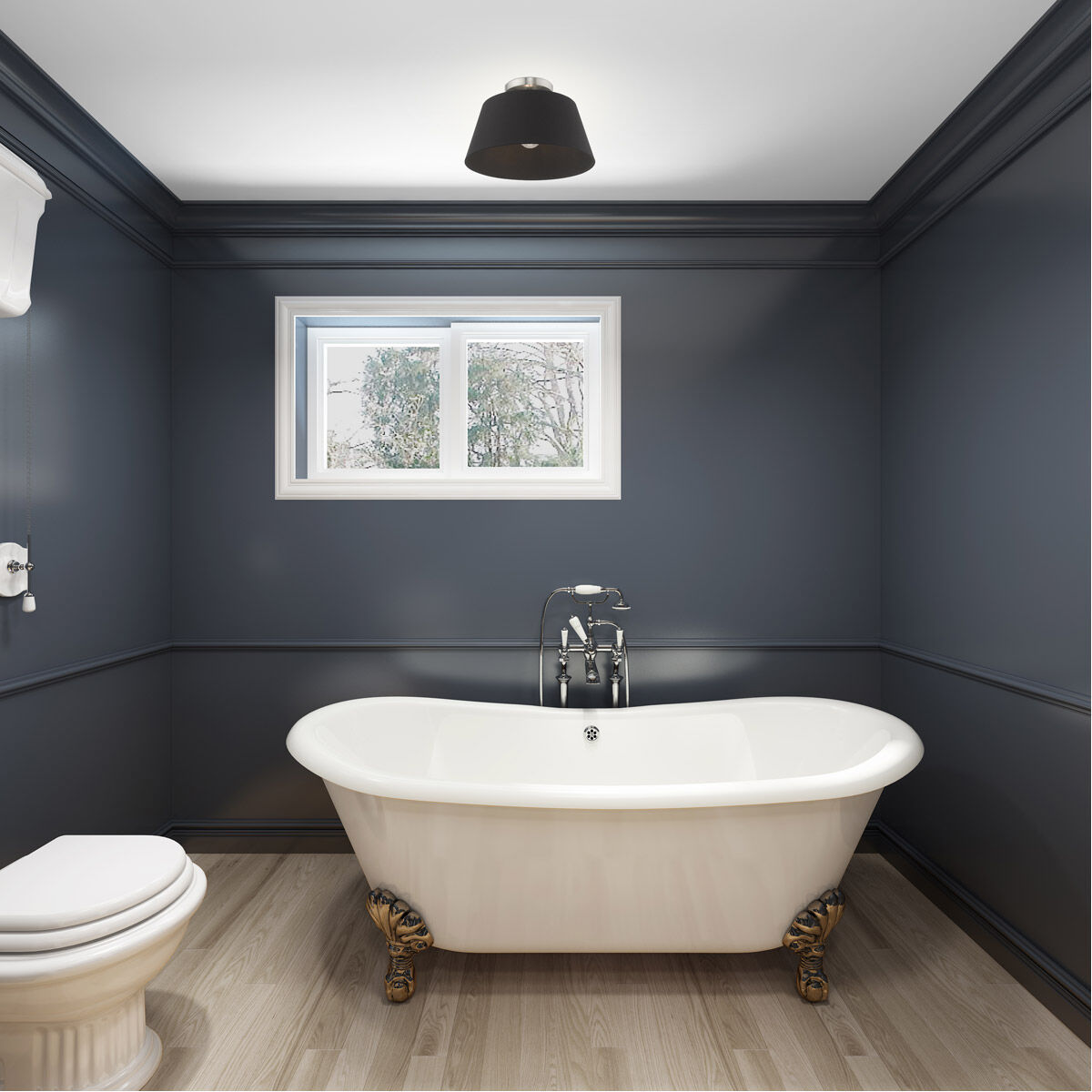 Belclaire 1 Light 13 inch Brushed Nickel Semi-Flush Mount Ceiling Light