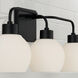 Tanner 3 Light 24.5 inch Matte Black Vanity Light Wall Light