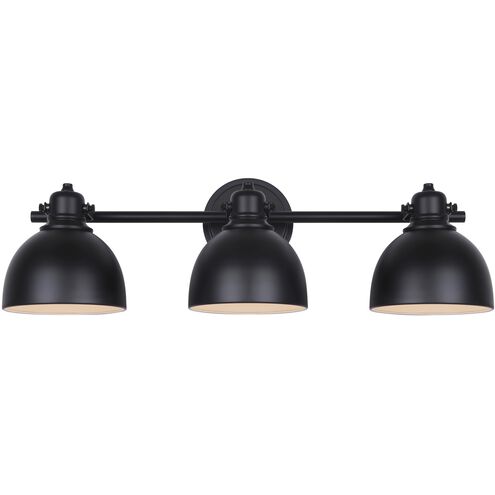 Polo 3 Light 25 inch Black Vanity Light Wall Light