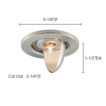 Signature 12V Halogen 3.13 inch Satin Chrome Undercabinet Recessed Lighting