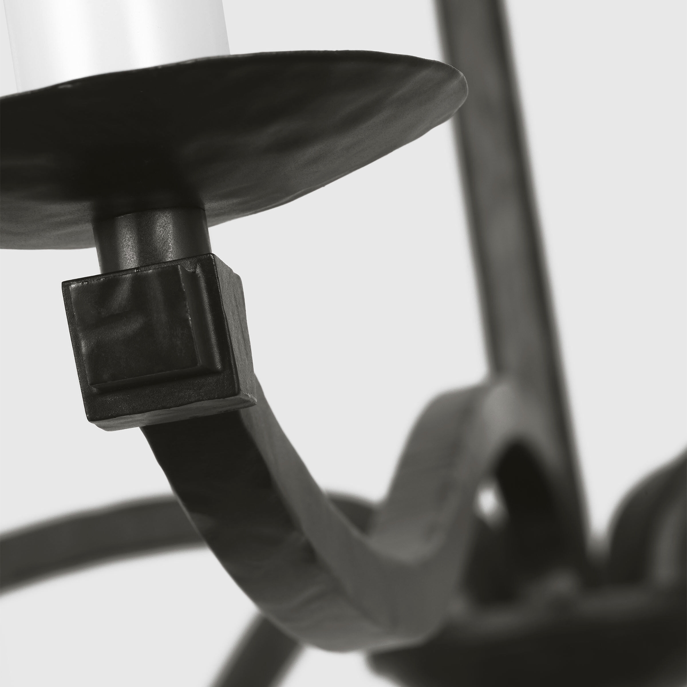 C&M by Chapman & Myers Wellen 5 Light 36 inch Aged Iron Chandelier Ceiling Light