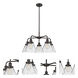 Cone 5 Light 25.75 inch Oil Rubbed Bronze Chandelier Ceiling Light in Clear Glass