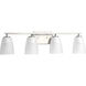 Leap 4 Light 32 inch Brushed Nickel Bath Vanity Wall Light