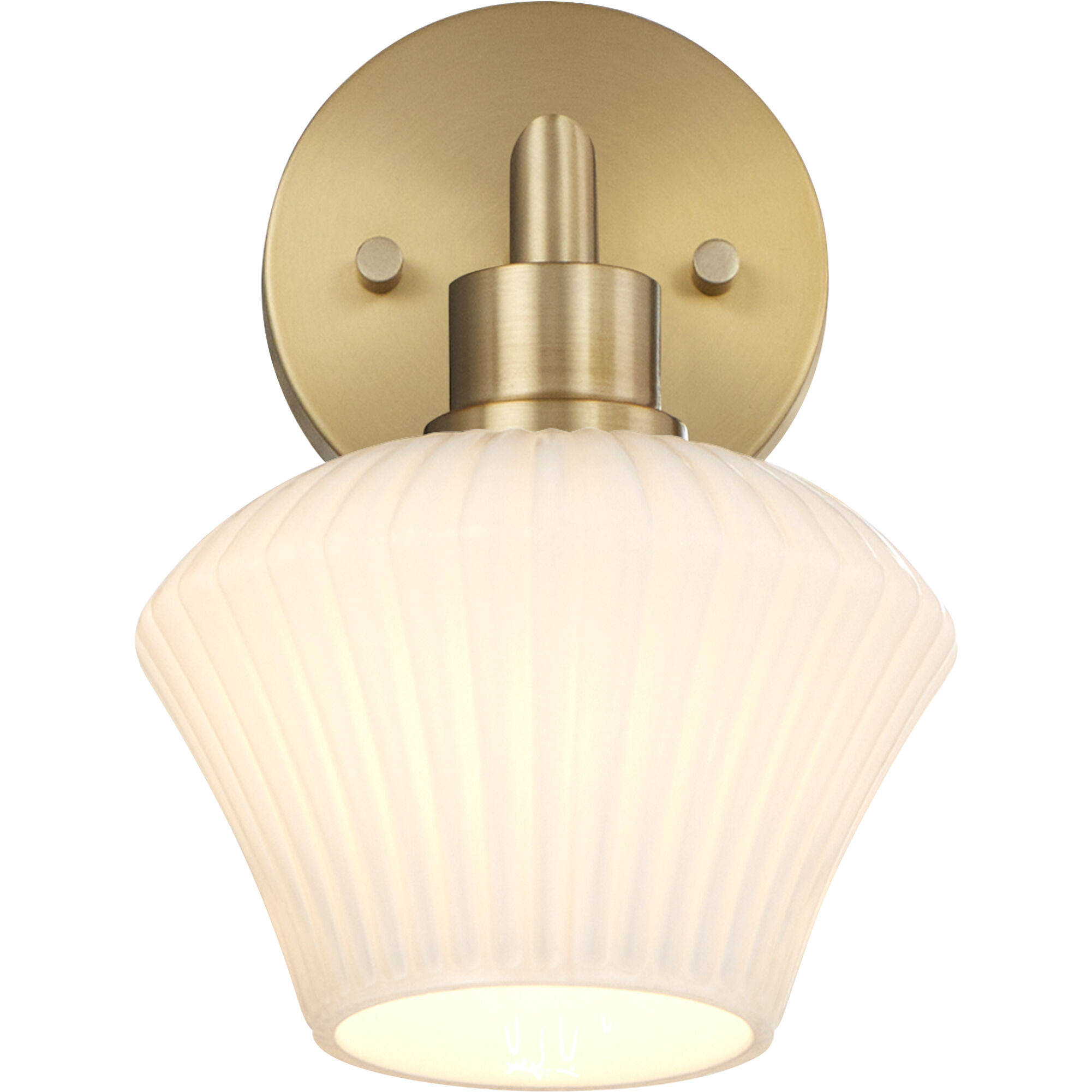 Cassini Wall Mount Wall Light in Aged Brass