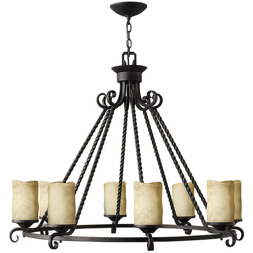 Casa LED 37 inch Olde Black Indoor Chandelier Ceiling Light