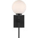 Coretta 1 Light 6 inch Matte Black Indoor Wall Sconce Wall Light