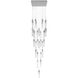Aspen LED 36 inch Polished Chrome Multi Port Pendant Ceiling Light in Bubbled