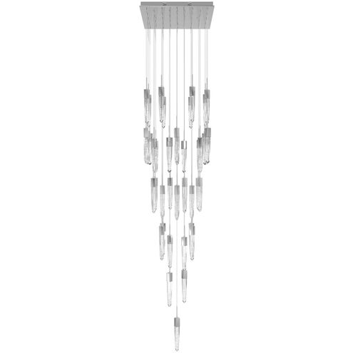 Aspen LED 36 inch Polished Chrome Multi Port Pendant Ceiling Light in Bubbled