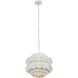 Swoon 1 Light 16 inch Matte White Pendant Ceiling Light, Smithsonian Collaboration