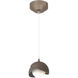 Brooklyn 1 Light 6 inch Bronze and Natural Iron Mini Pendant Ceiling Light in Bronze/Natural Iron