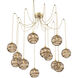 Terra 12 Light 18 inch Gilded Brass Swag Multi-Pendant Ceiling Light in Bronze Optic