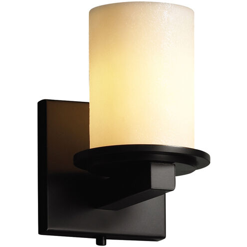 Candlearia 1 Light 5 inch Matte Black Wall Sconce Wall Light in Cream (CandleAria), Cylinder with Flat Rim, Incandescent