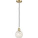 Ballston White Mouchette 1 Light 6 inch Satin Gold Cord Hung Mini Pendant Ceiling Light