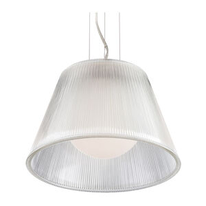 Ribo 1 Light 13 inch Chrome Pendant Ceiling Light in Clear, Small