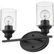 Gemma 2 Light 14 inch Matte Black Vanity Light Wall Light