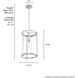 Astwood 1 Light 12 inch Brushed Nickel Pendant Ceiling Light